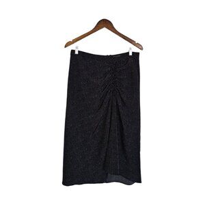 Banana Republic dot black and white ruched pencil skirt size